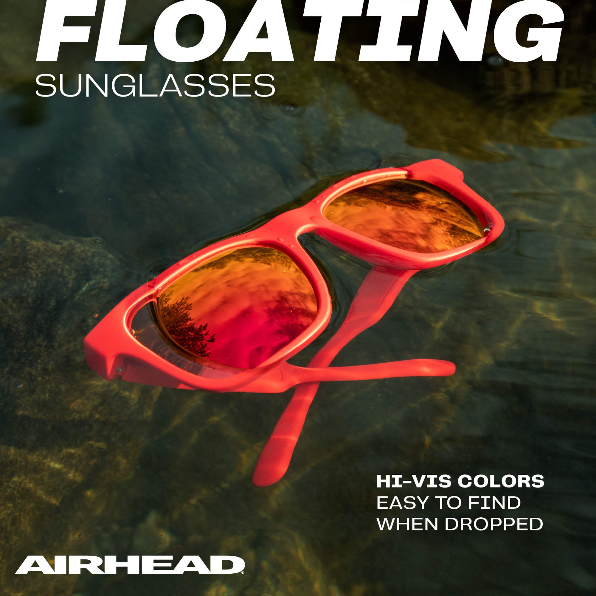 Classic AIRHEAD Round Sunglasses, Black, Adult