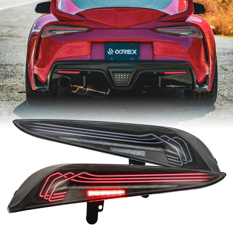 Alpharex LUXX-Series LED Tail Lights Black Compatible With 20-25 Supra CSL Laser Style