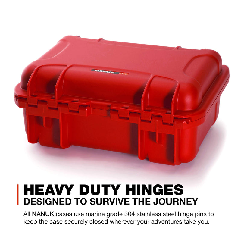 Waterproof Hard Case Nanuk 915 with Foam Insert for DJI Mavic Air 2 - Red