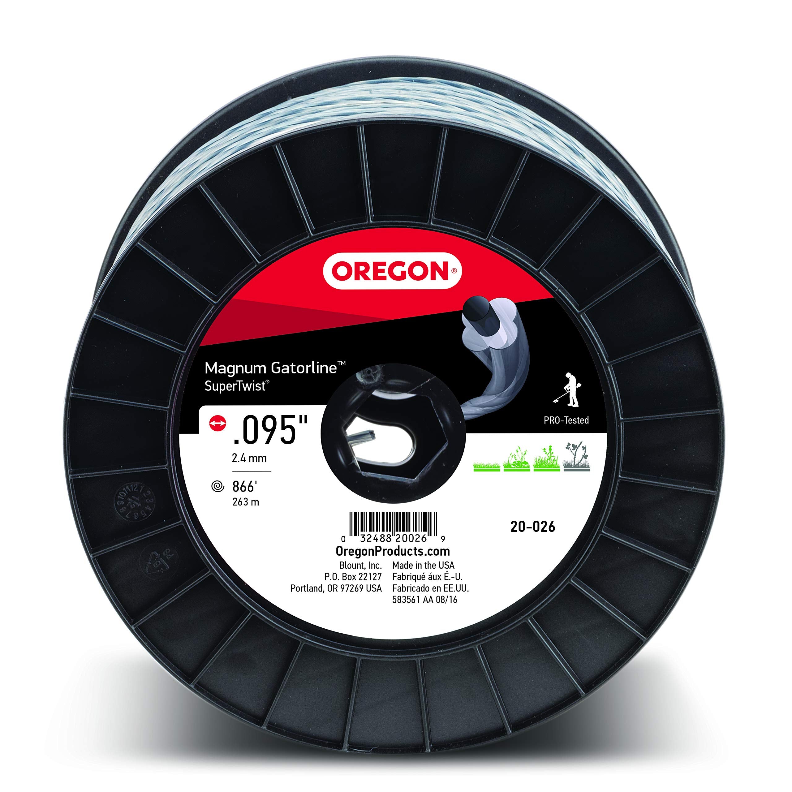 Oregon 20-026 Magnum Gatorline Super-Twist String Trimmer Line .095-Inch Diameter 3-Pound Spool