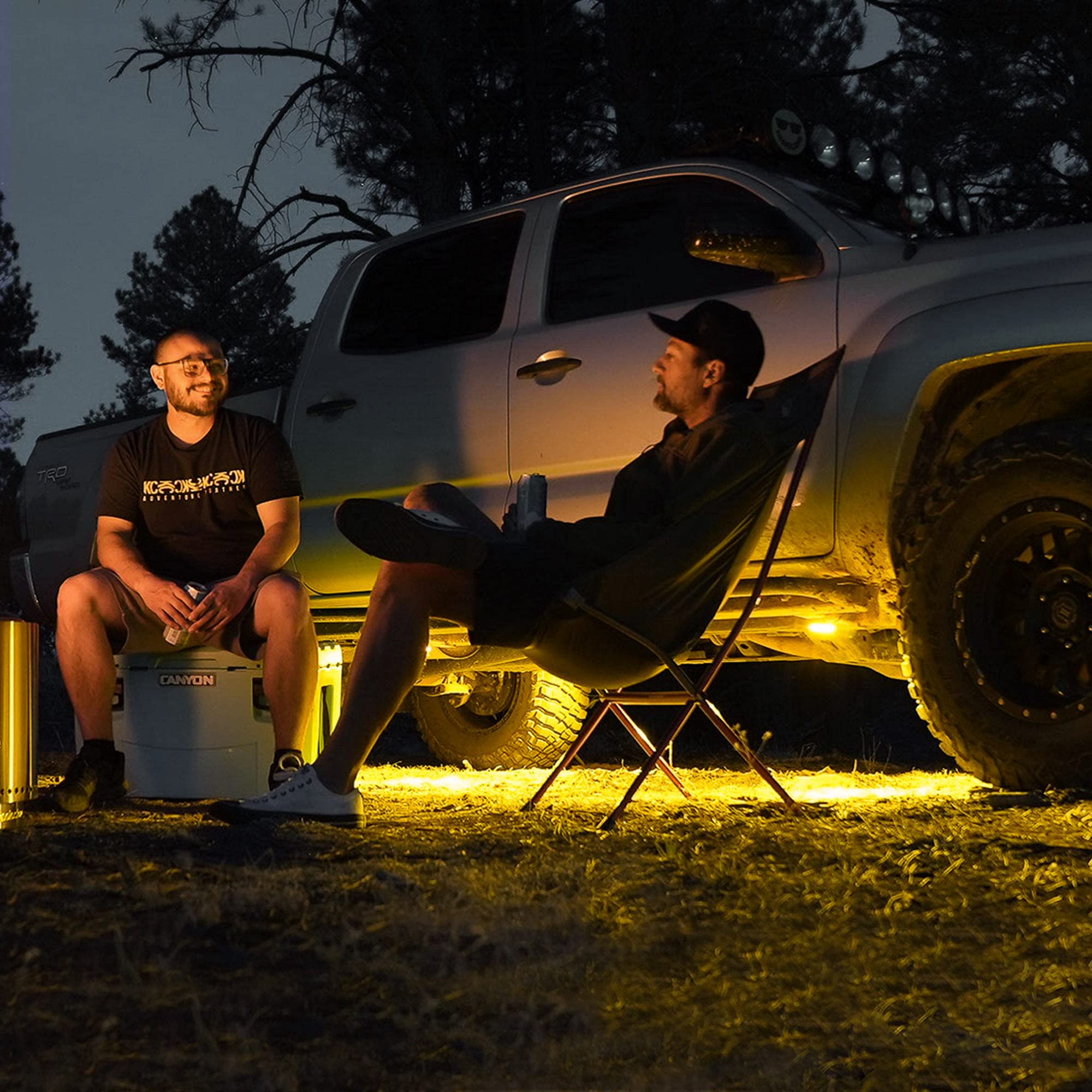 Rock Light - Cyclone V2 LED - 6-Light System - Amber - 5W Flood Beam