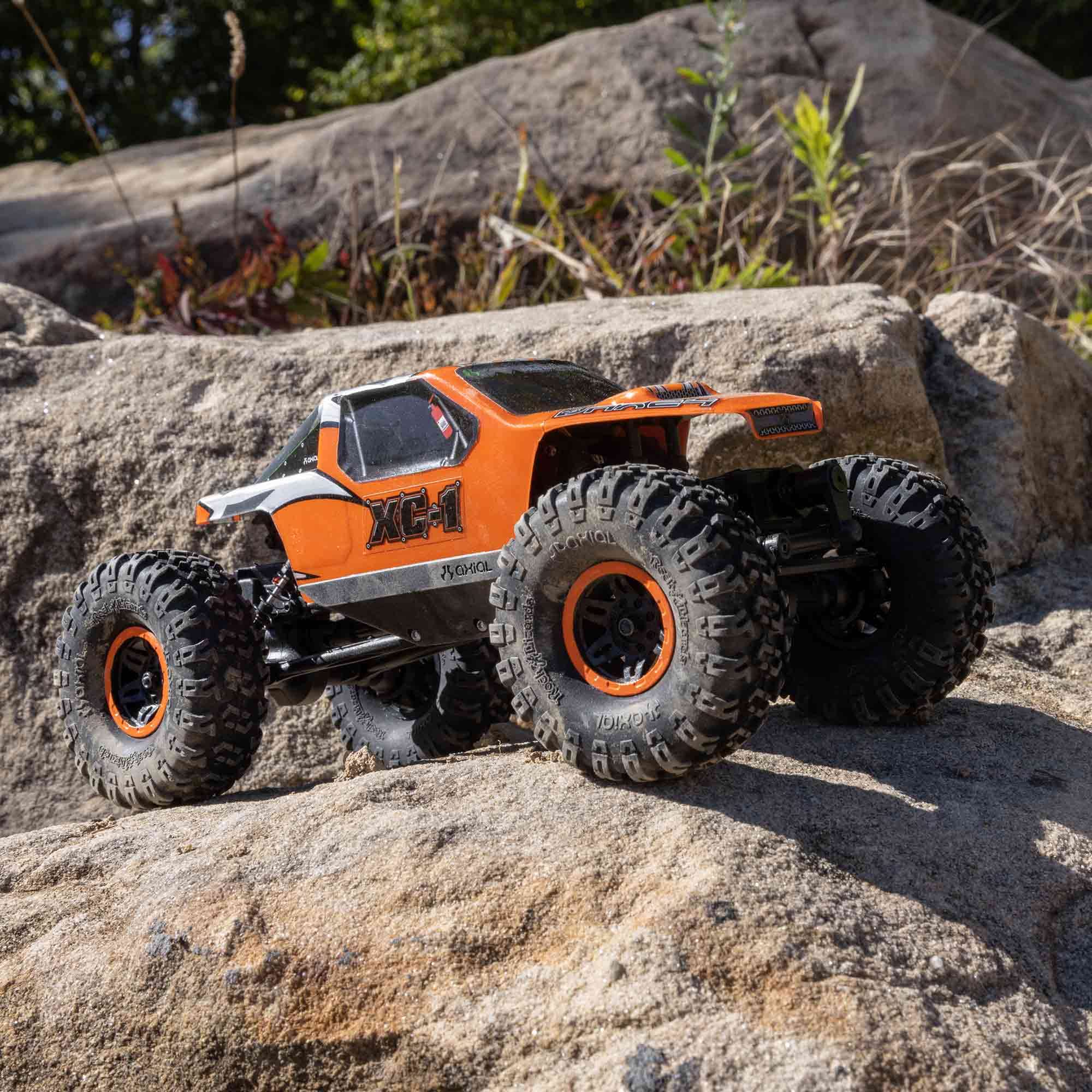 Axial 1/24 RC Truck AX24 XC-1 4WS Crawler Brushed RTR (Includes Everything Needed No Other purchases Required), Orange, AXI00003T2