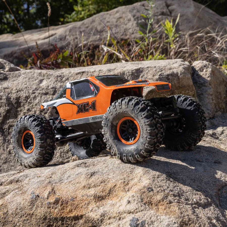 Axial 1/24 RC Truck AX24 XC-1 4WS Crawler Brushed RTR (Includes Everything Needed No Other purchases Required), Orange, AXI00003T2