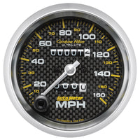 Auto Meter Carbon Fiber 3-3/8" Mechanical Speedometer 4793 (0-160 MPH, 85.7mm)