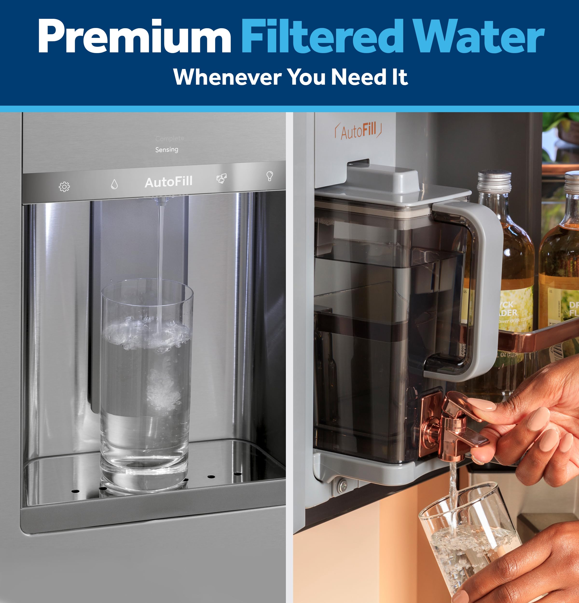 XWFE GE Refrigerator Water Filter, Genuine Replacement Filter, Certified to Reduce Lead, Sulfur, and 50+ Other Impurities, Replace Every 6 Months for Best Results, Pack of 1