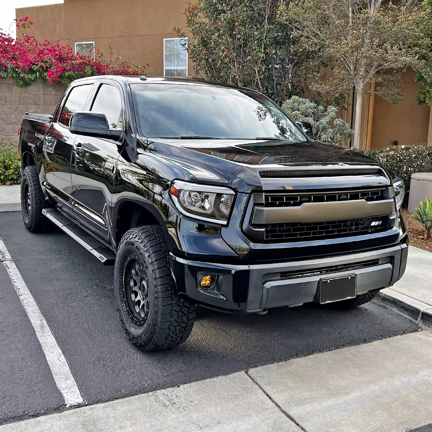 Black Headlights w/LED Tube SPEC-D TUNING Compatible with 2014-2021 Toyota Tundra, Left + Right Pair Headlamp Assembly