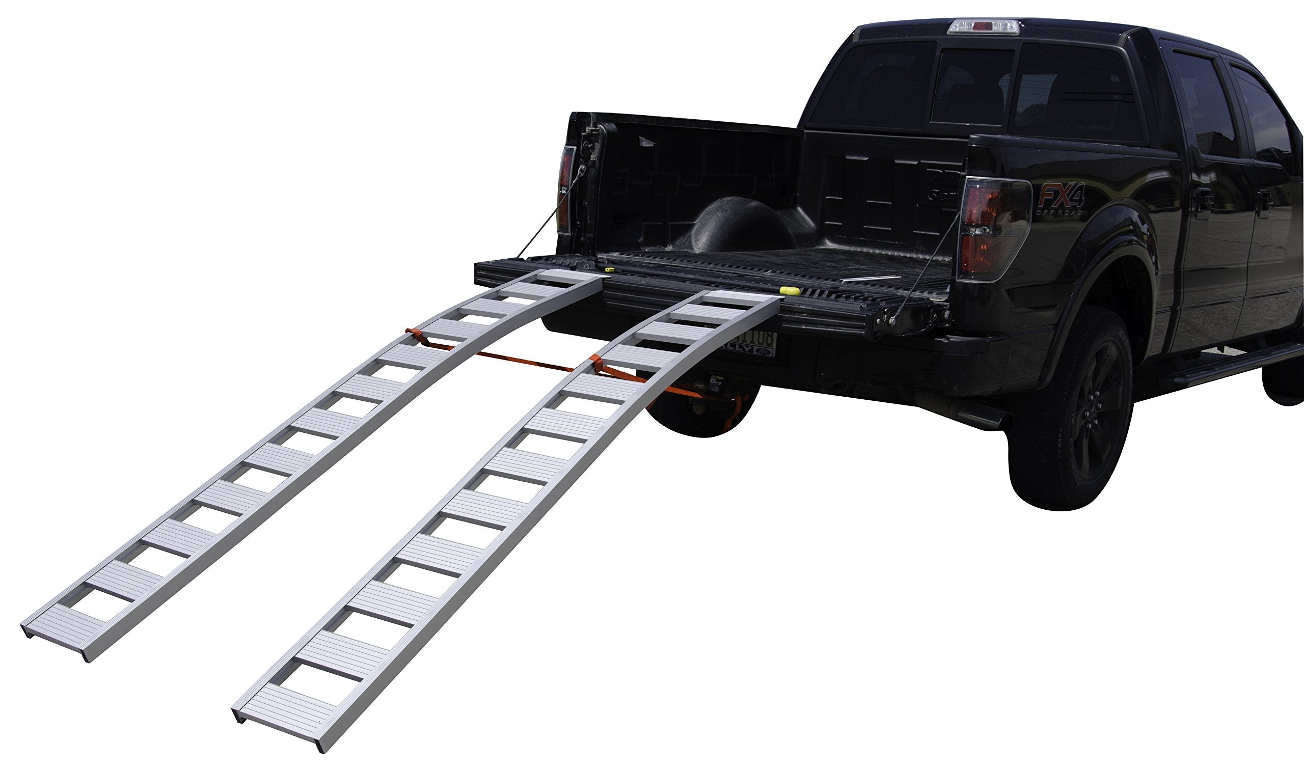 90" Long Erickson 07451 Silver Aluminum Non-Folding Arched Ramp, 2 Pack
