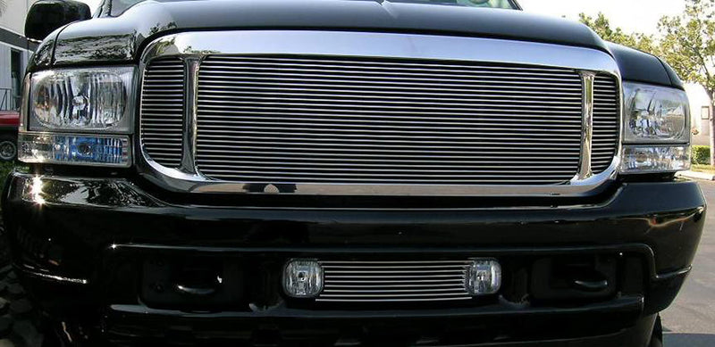 Polished Compatible with Ford (2000-2004) Excursion Billet Grille, 3 Pc, Insert - PN #20585