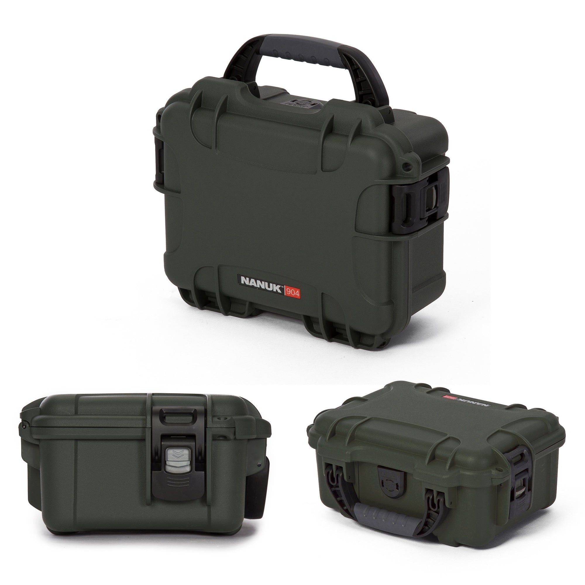 Olive Nanuk 904 Waterproof Hard Case with Foam Insert