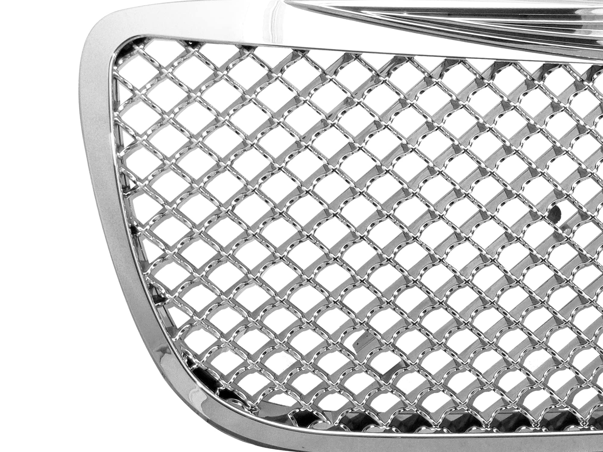 7147591 Armordillo USA Mesh Front Hood Grille - Chrome Fits 2004-2006 Chrysler Sebring