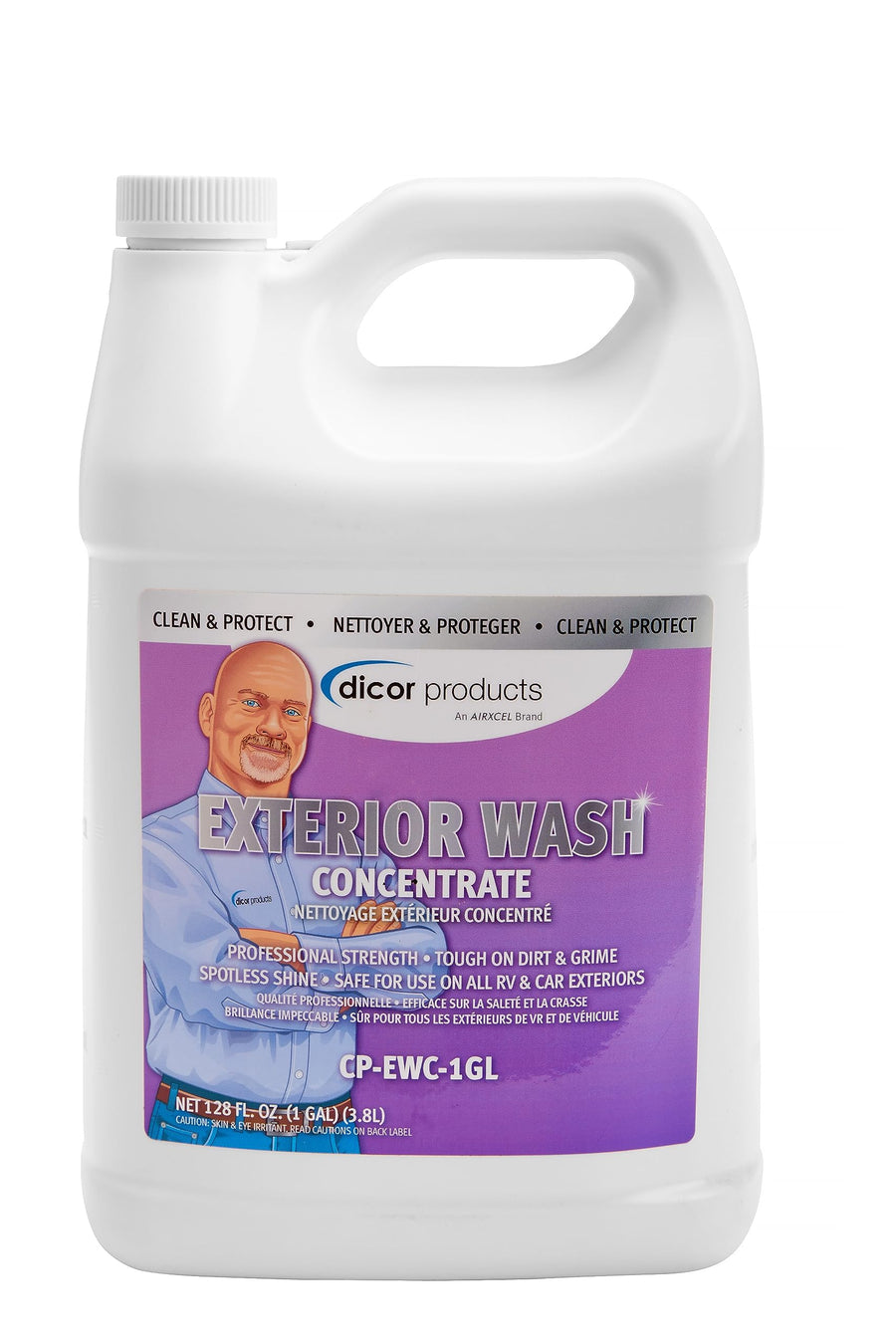 Dicor Black Streak Remover CP-EWC-1GL Exterior Cleaning Care for RV and Vehicle Surfaces, White