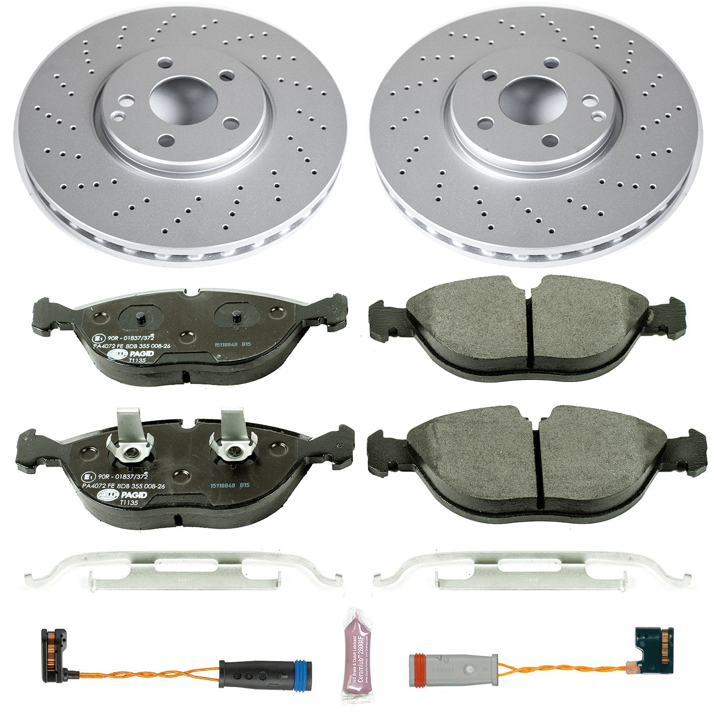 Euro-Stop Power Stop ESK5118 Brake Kit and 3 Front Sensor Wires