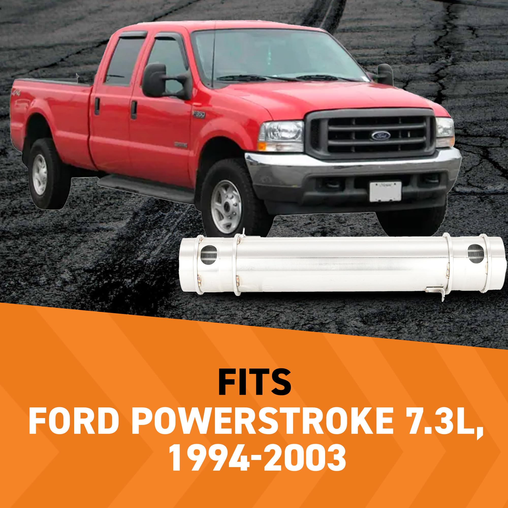 Mishimoto Replacement MMOC-F2D-94 Oil Cooler, Compatible with Ford Powerstroke 7.3L, 1994-2003, Natural