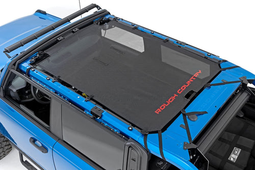 Black Mesh Bikini Top Rough Country for 2021-2024 Ford Bronco | 4-Door - 85116