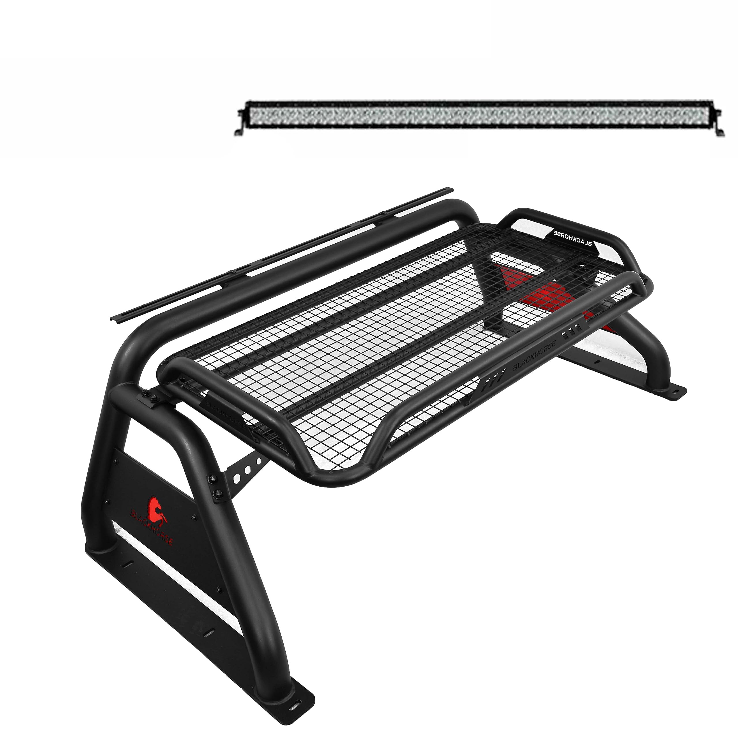 Atlas Roll Bar Black Horse W/40 in led Light Bar Compatible with 2005-2021 Nissan Frontier-ATRB-NIFRB-KIT