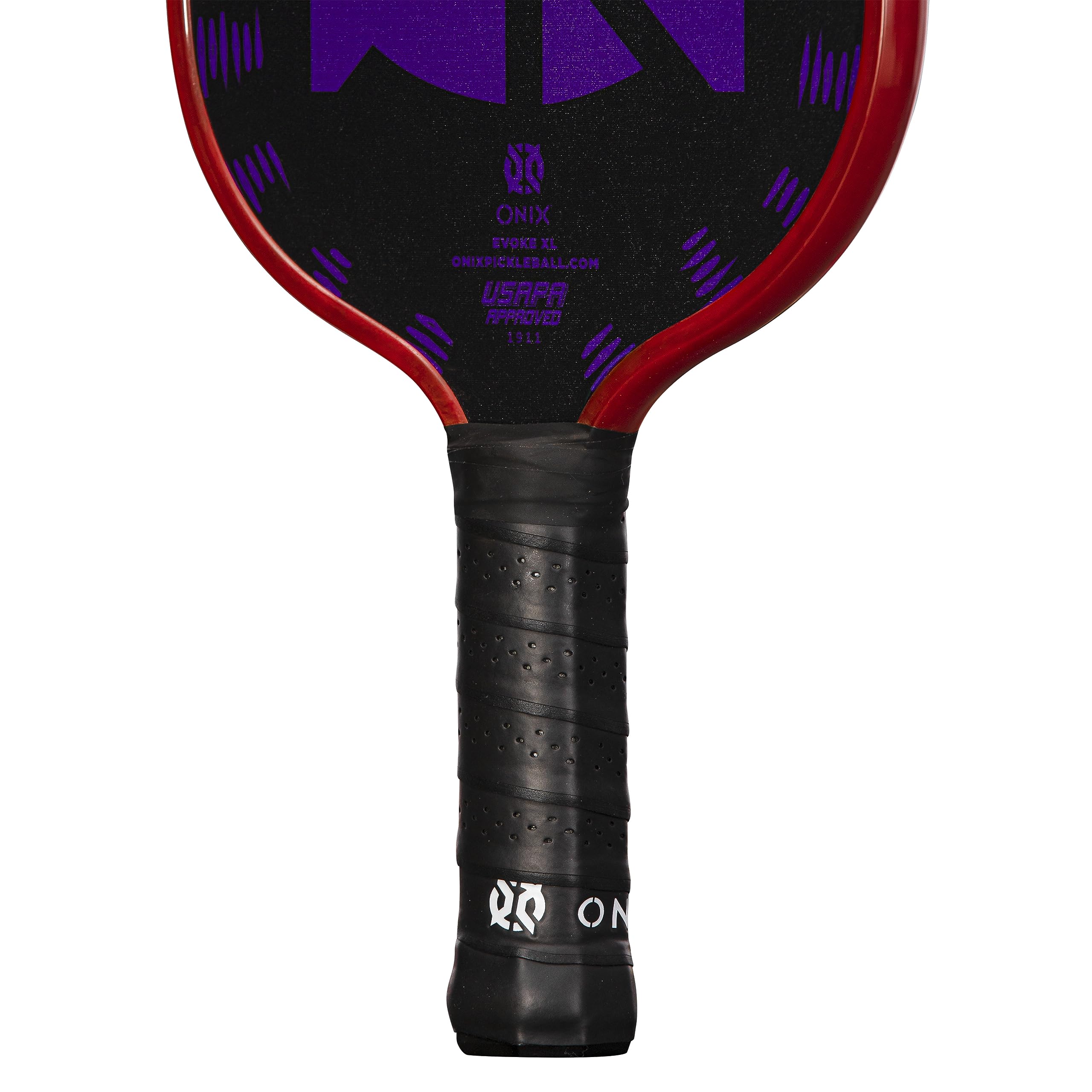 Evoke XL Onix Graphite Pickleball Paddle Features Polypropylene Core, Graphite Face, and Oversized Shape, Purple