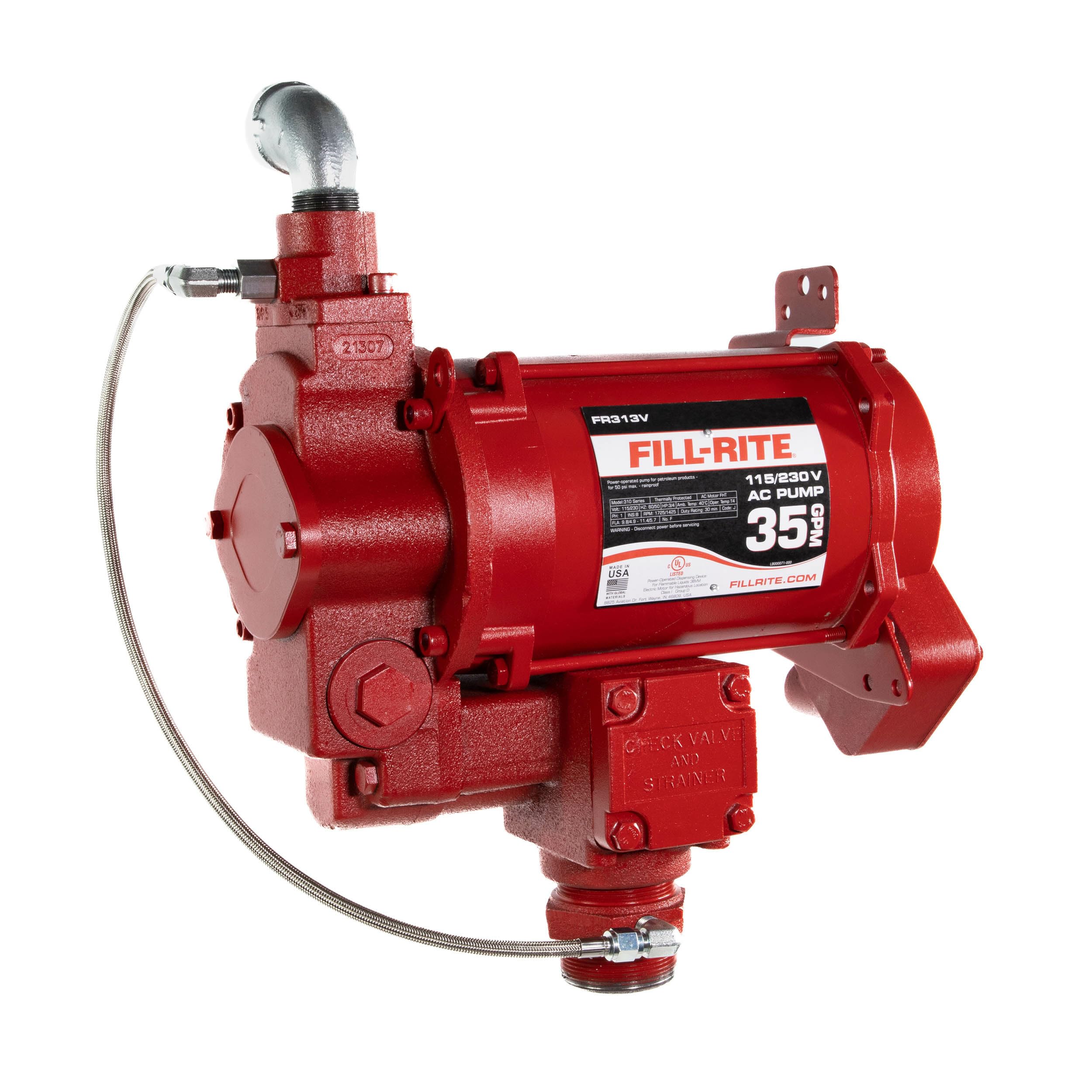 Fill-Rite 35 GPM FR313V Fuel Transfer Pump w/AST Remote 115V/230V