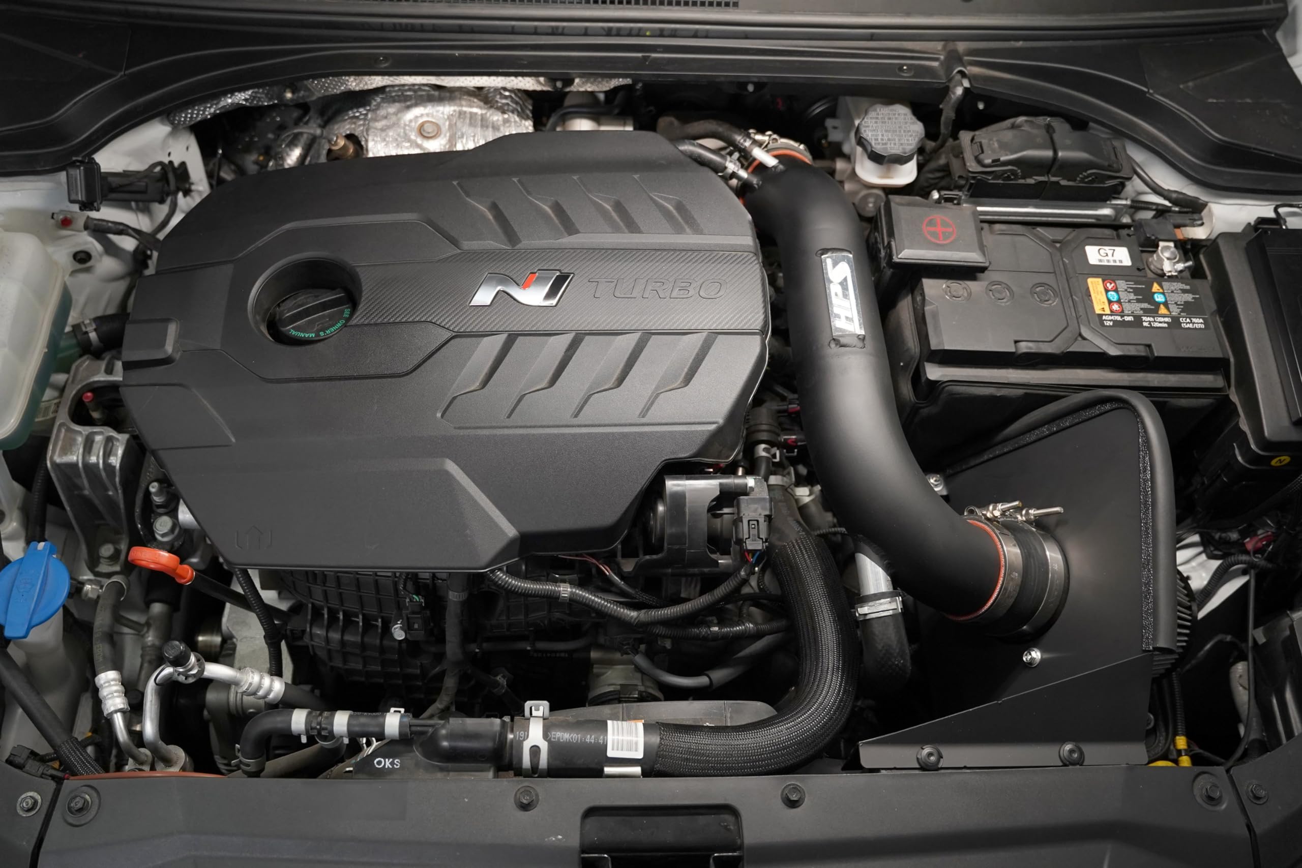 HPS Air Intake Kit Blue with Heat Shield Cool Ram Compatible for 2019-2022 Hyundai Veloster N 2.0L Turbo, 827-713BL