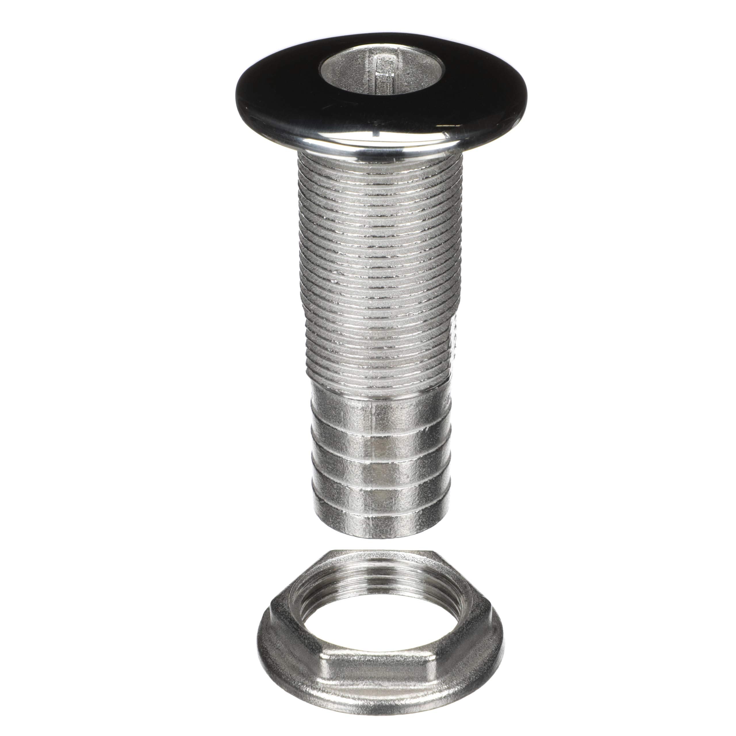 Attwood Barbed Stainless Steel Standard Length Thru-Hull, 5/8-Inch