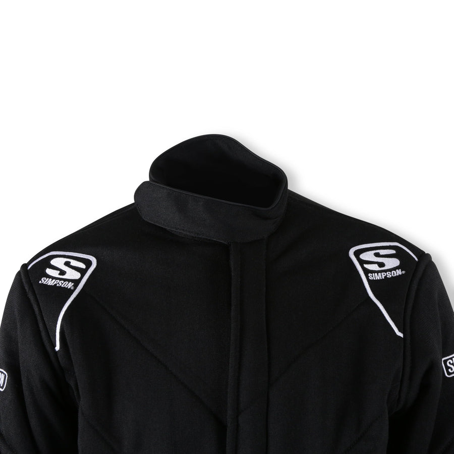Simpson Racing 4902354 Drag 5G SFI 15 Jacket w/arm restraints Black LG