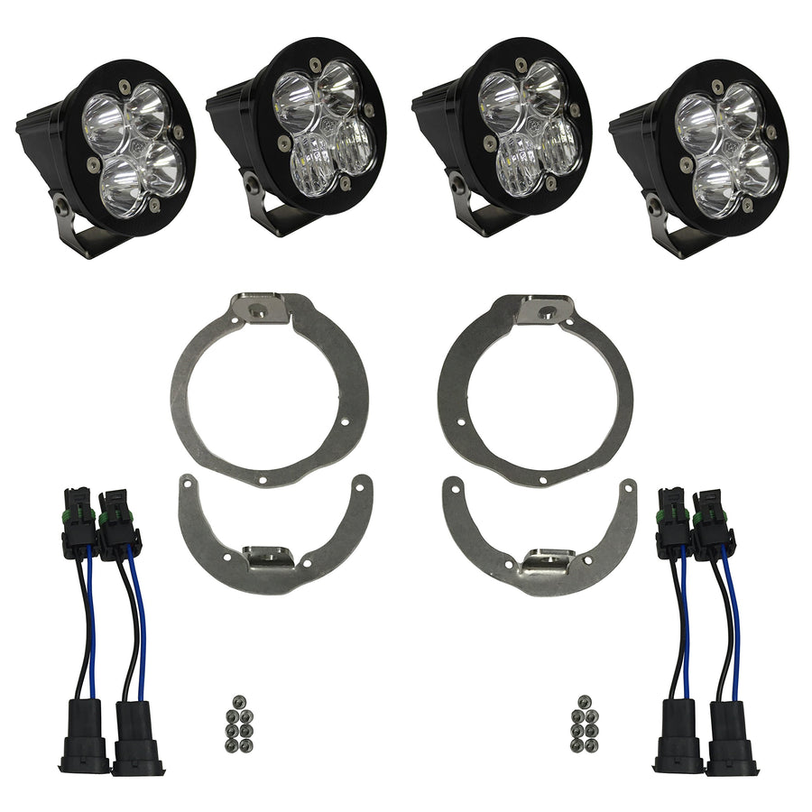Baja Designs LED Headlight Kit Squadron-R for Can-Am Maverick and Renegade UTV (Multi-Pattern; Clear)