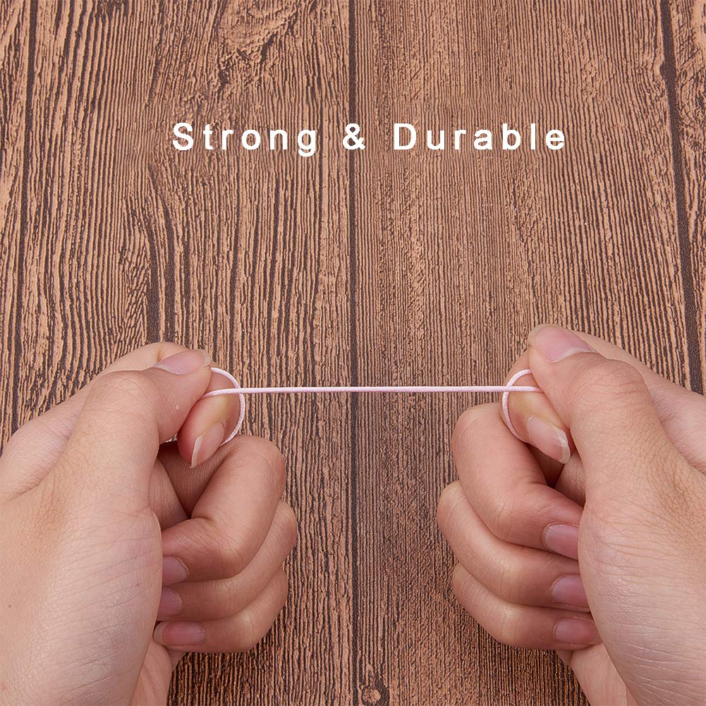 1 Roll JEWELEADER About 100 Yards Rattail Nylon Thread Cord 1mm Shiny Satin Trim Cord Chinese Knotting Beading Cord for DIY Jewellery Making Macrame Kumihimo Shamballa Friendship Bracelets - Pink