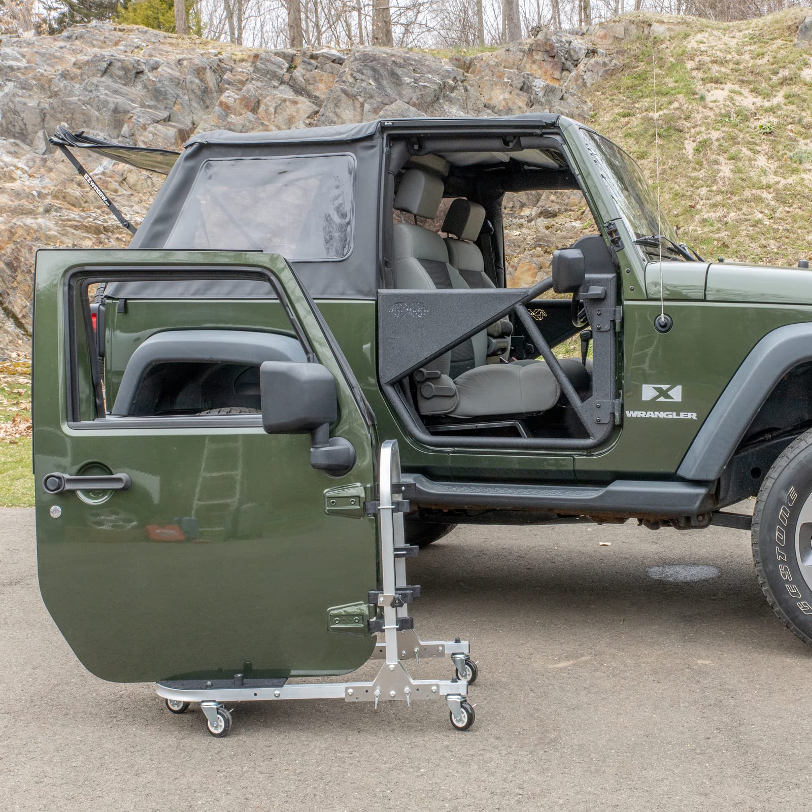4x4 EZ Rolling Storage Cart 2-Door Rack Foldable fits TJ JK JL Patented