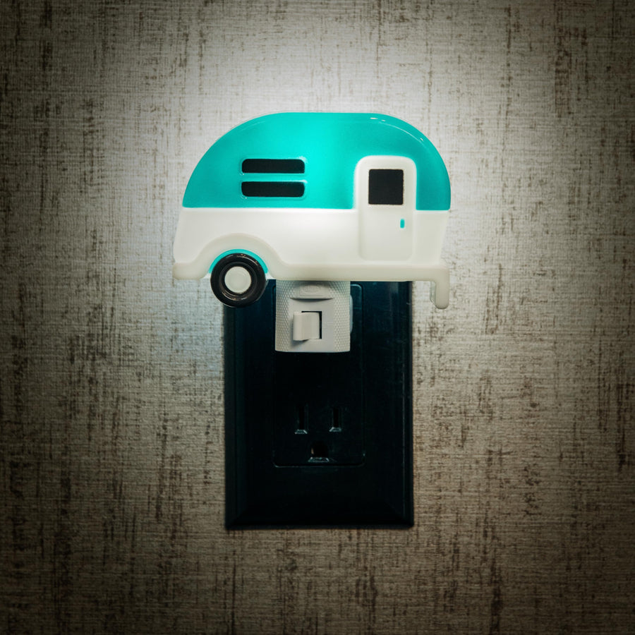 Camco Night Light & RV Camper - Features A 360-Degree Swivel Base & On/Off Switch - Includes (1) 120V LED Bulb - Retro Trailer Accessories (53103)