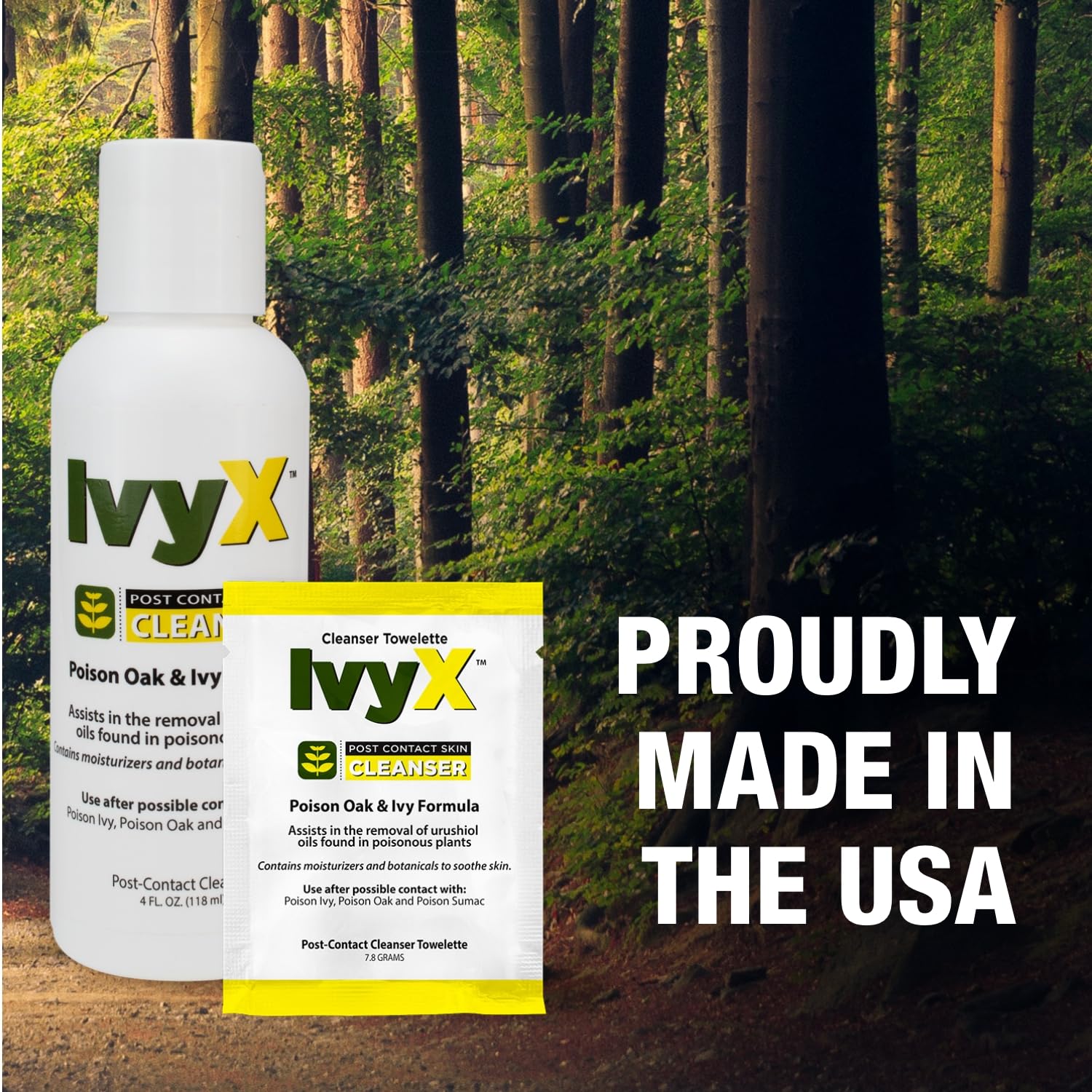 Ivy X CoreTex Post-Contact Poison Ivy Cleanser Lotion - 8oz Bottle of USA-Made Treatment Lotion to Remove Itchy Rashes - Also Works on Poison Oak & Sumac Oils