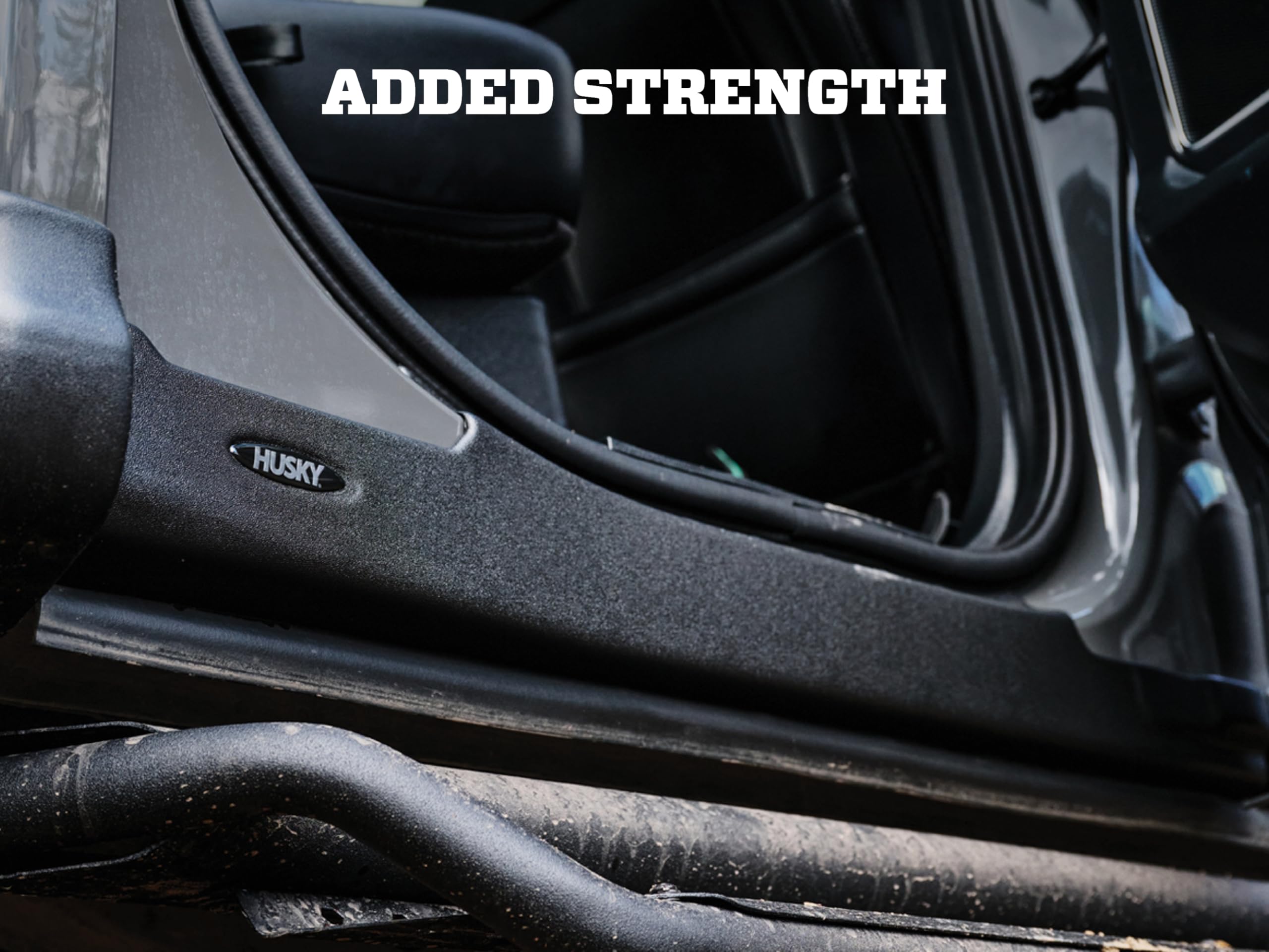 Husky Liners Rocker Panel Trail Armor | Fits 2009-2018 Ram 1500; 2019-2023 Ram 1500 Classic, Extended Cab, 4 pcs. | Black - 2874083