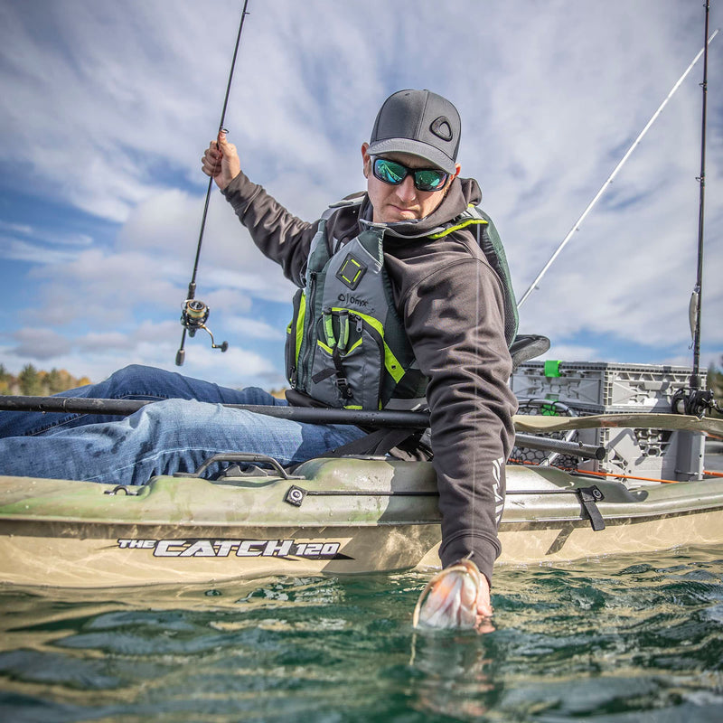 Air Span Onyx Angler Life Jacket, Green, XS/SM