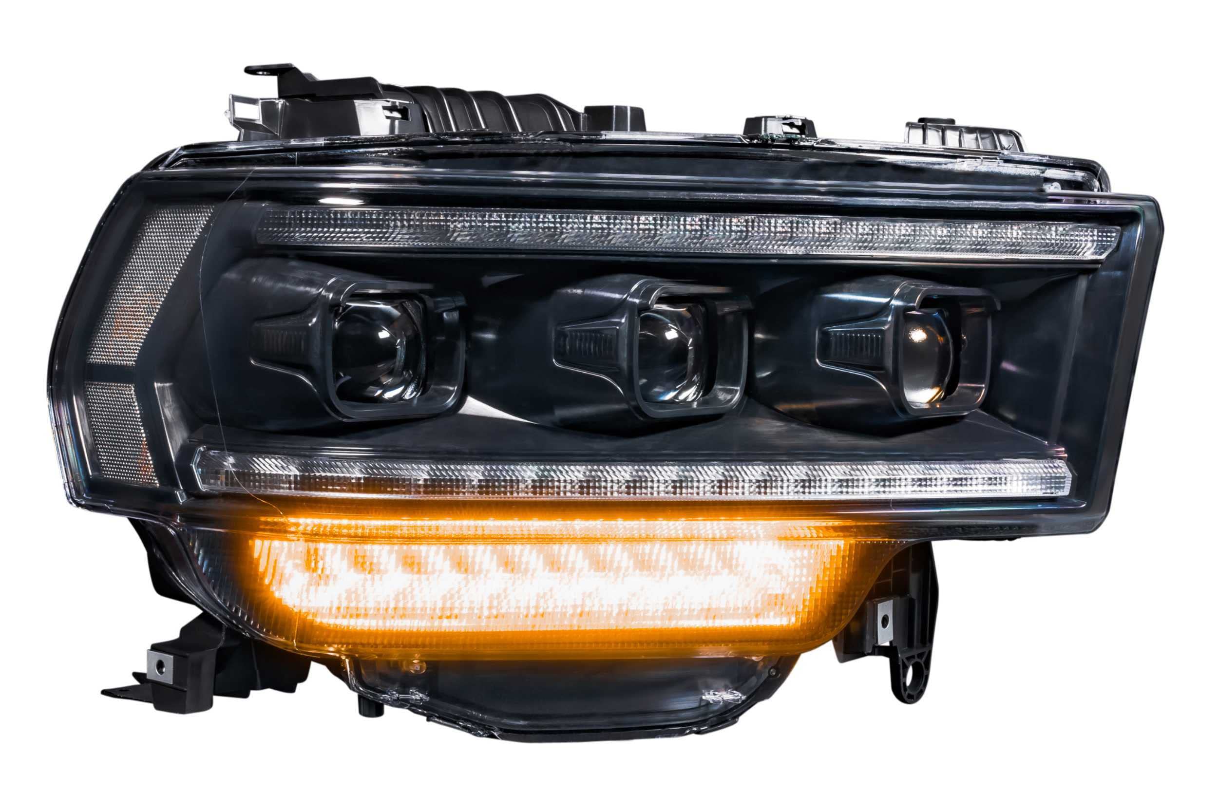 Morimoto XB LED Headlights (White DRL) & Fog Light Assemblies Smoked (Vertical), Fits 2009-2018 Dodge Ram, Plug and Play, DOT Approved Housing, Switchback Sequential Turn Signals (1x ‎LF520 1x LF291)