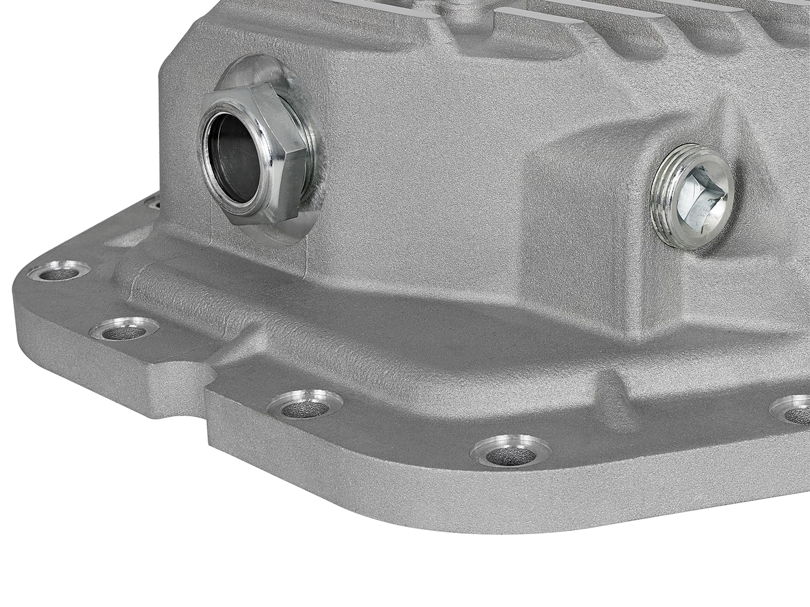 aFe POWER Rear Differential Cover Street Series Raw w/Machined Fins - #46-70380 - Ford Diesel Trucks 17-23 V8-6.7L (td) (Dana M300-14)