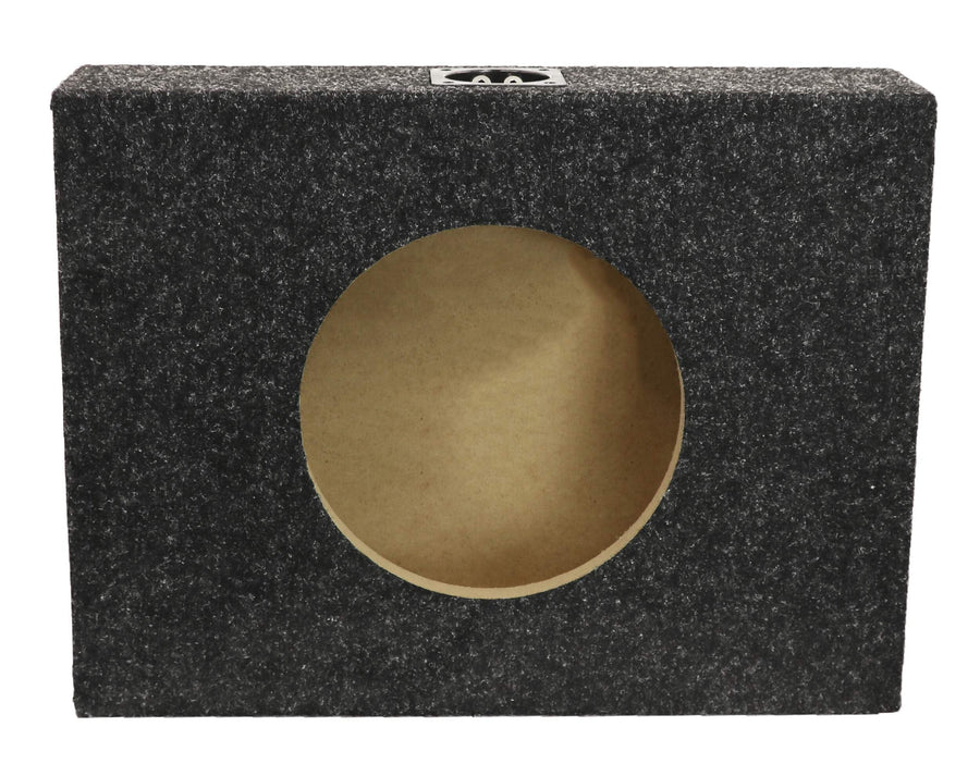 10" Bbox Single Sealed / Shallow Mount Subwoofer Enclosure Boxes & Enclosures - Pro Audio Tune - Premium Subwoofer Box Improves Audio Quality, Sound & Bass - Nickel Finish Terminals
