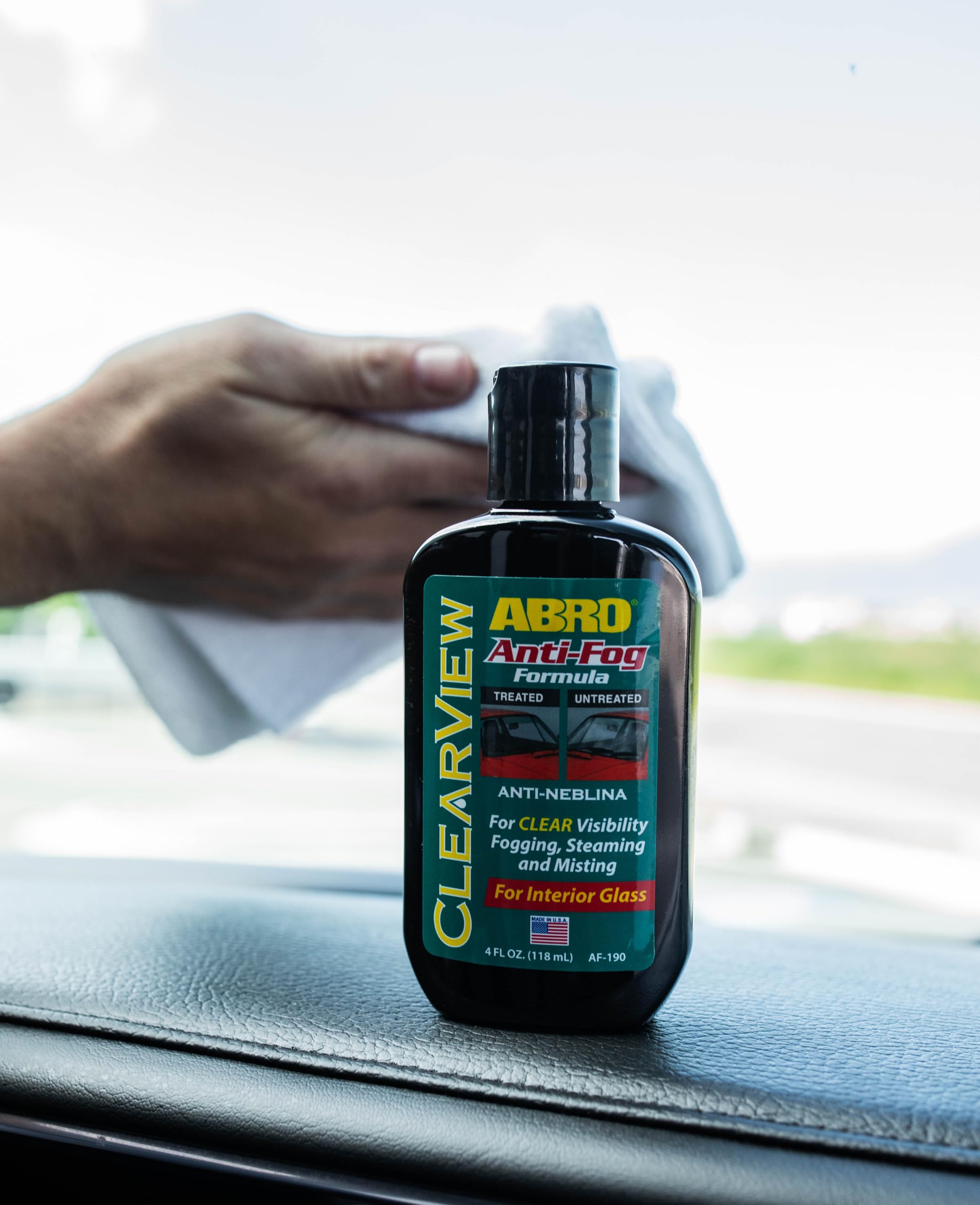 Clearview ABRO Anti-Fog, 4 fl. oz., Effective Defogger for Windows, Glass, Mirrors & Plastics for Home & Automotive Use (Pack of 1)