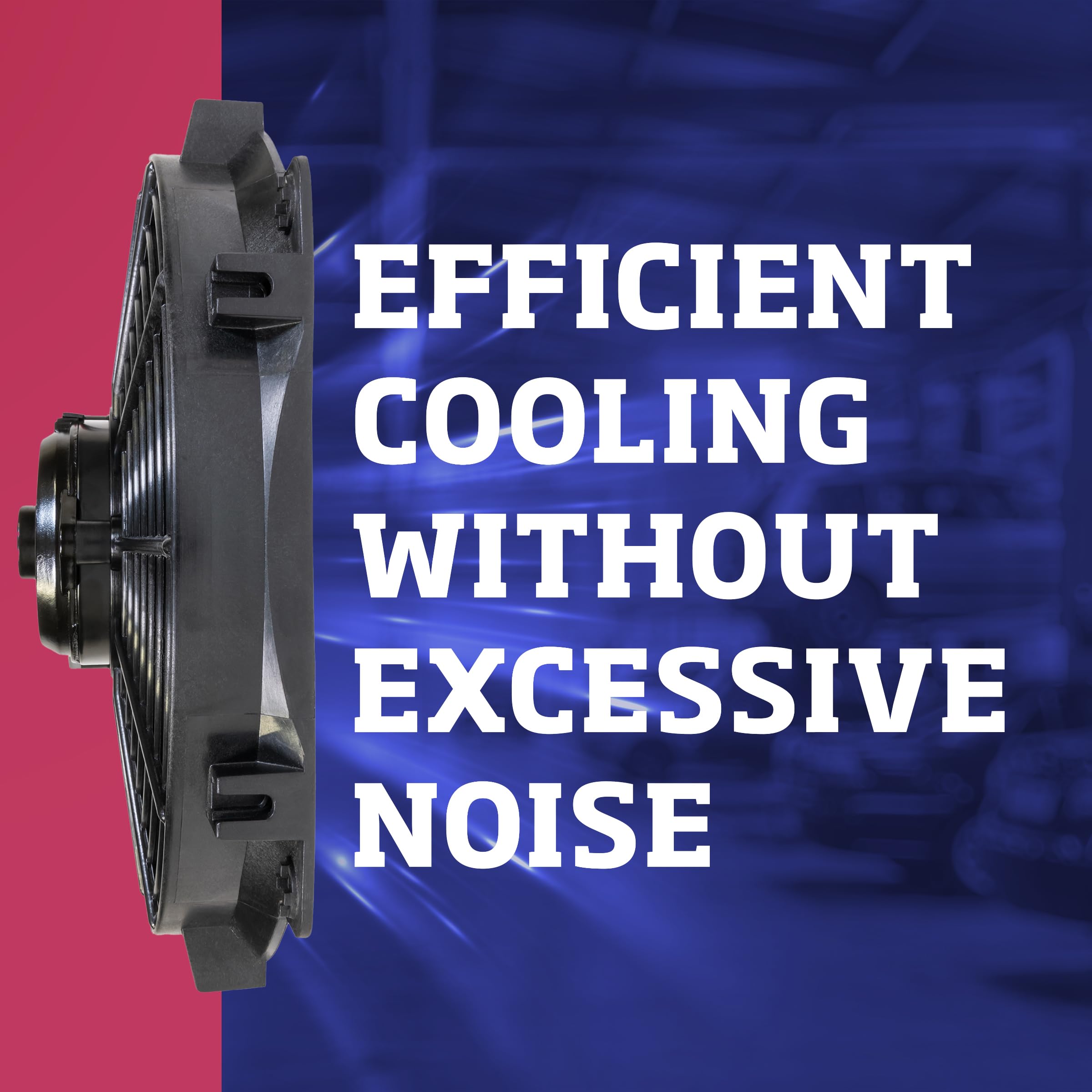 24-Volt Trimline Black Reversible Electric Fan, Pusher-Puller Fan (11224), Car Accessories, 12 Inches