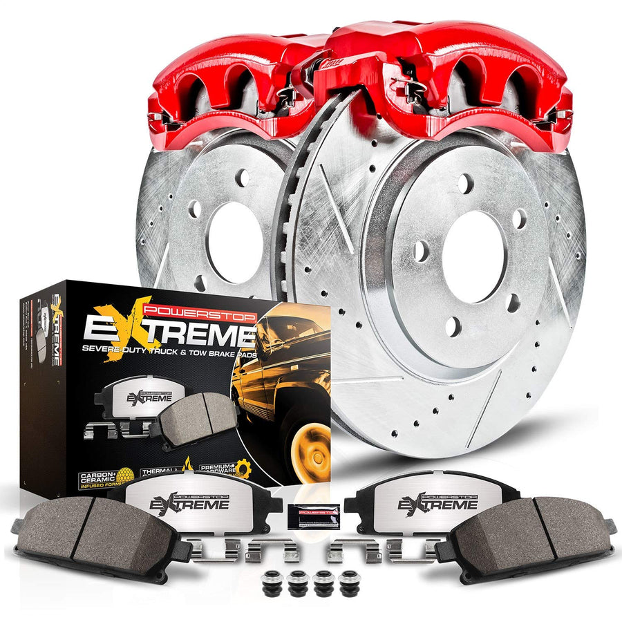 Power Stop Z36 Truck & Tow KC5084-36 Front Caliper Brake Kit- Brake Rotor, Carbon-Fiber Ceramic Brake Pads and Brake Caliper