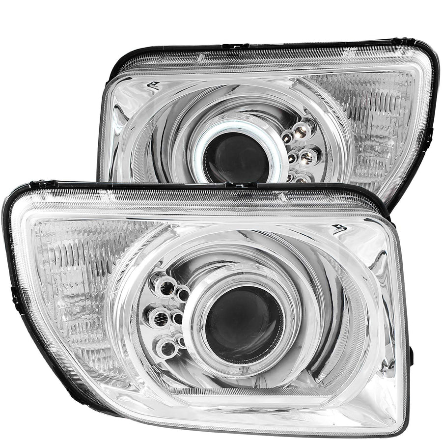 Chrome Halo Anzo USA Projector Headlight with Clear Lens 121412