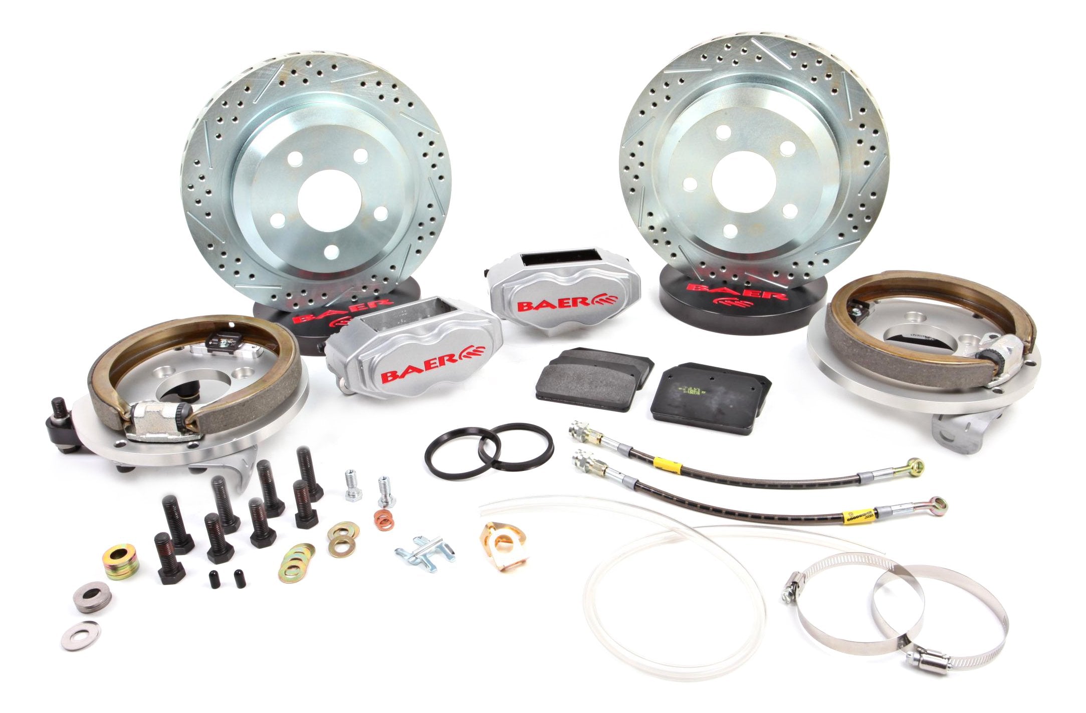 BAER BRAKES Brake System 4302308S-BKCZ (12" Rear SS4 with Park Brake Silver 64-72 GM A Body 10 or 12 Bolt C Clip Rear End Only), 1 Pack