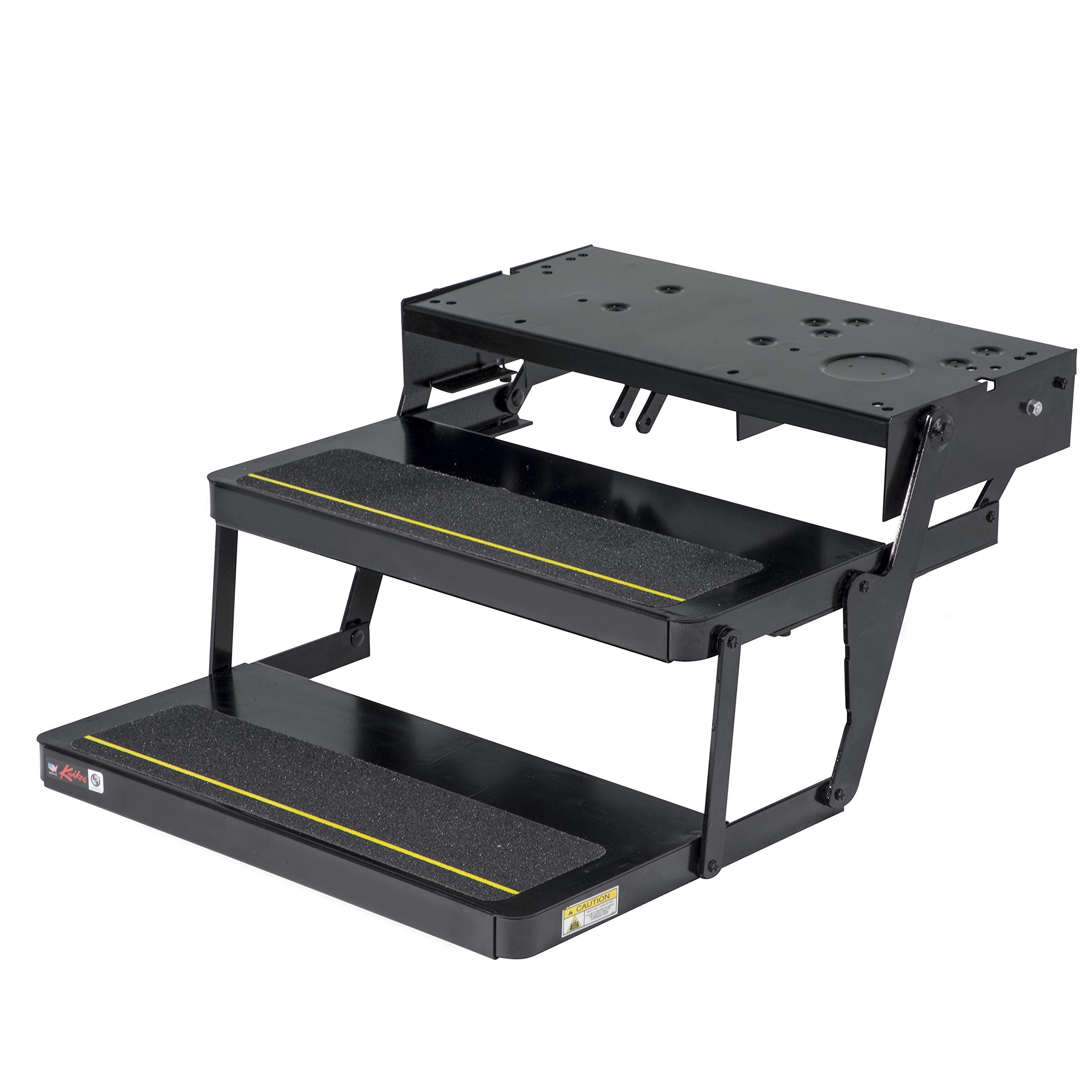 32 Series Kwikee Electric Step Frame Assembly for RV, Travel Trailers, and Motorhomes, Hidden Light, 8.5" Step Rise, Anti-Slip Surface, Heavy-Gauge Steel Construction - 3722618