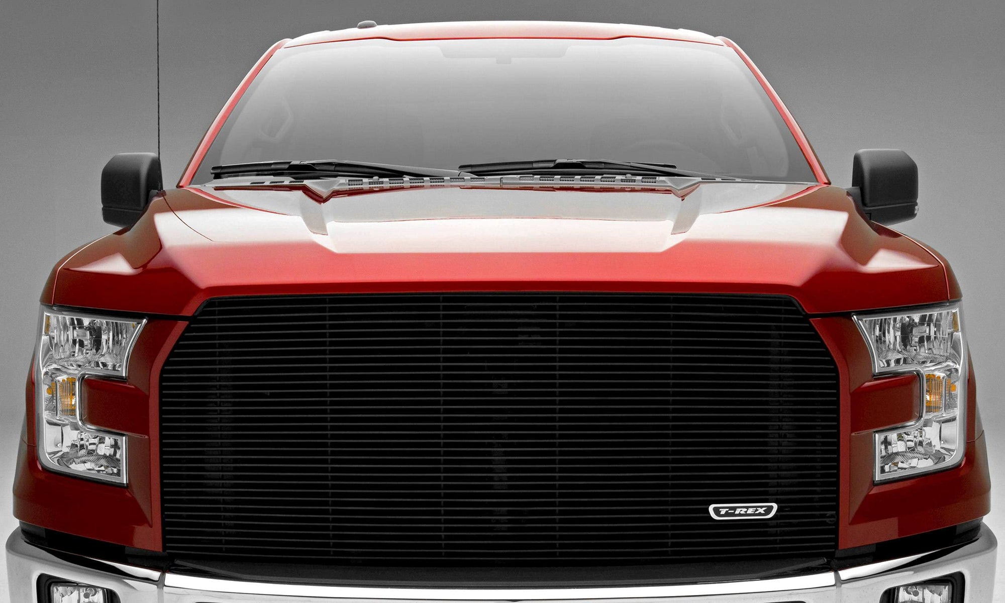 2015-2017 F-150 T-Rex Grilles Billet Grille, Black, 1 Pc, Replacement, Does Not Fit Vehicles with Camera - PN #20573B