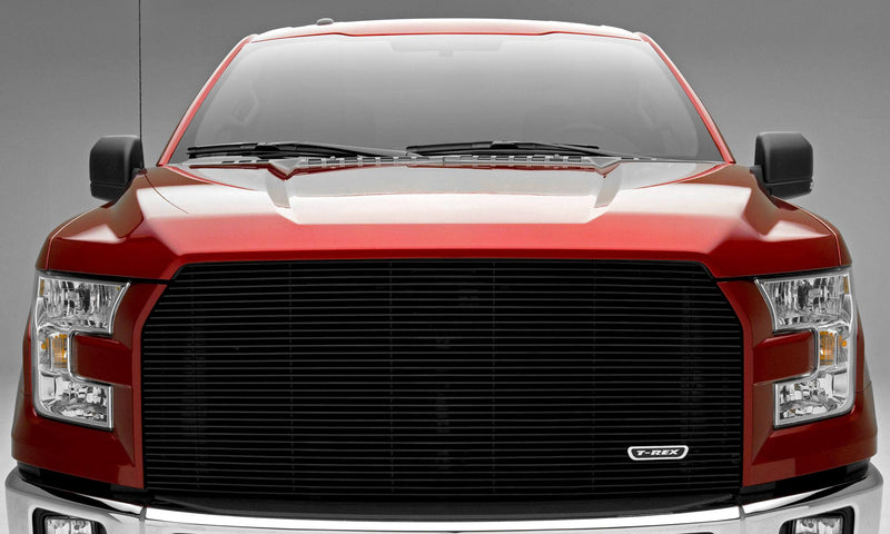 2015-2017 F-150 T-Rex Grilles Billet Grille, Black, 1 Pc, Replacement, Does Not Fit Vehicles with Camera - PN #20573B