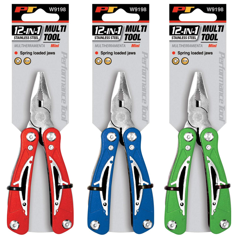 12-In-1 Performance Tool Mini Multi Tool (Shipped as 1 Multi Tool, not a pack)