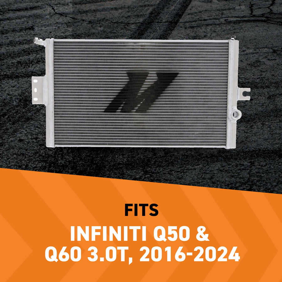 MMHE-Q50-16 Mishimoto Performance Heat Exchanger, Compatible with Infiniti Q50 & Q60 3.0T, 2016+, Silver