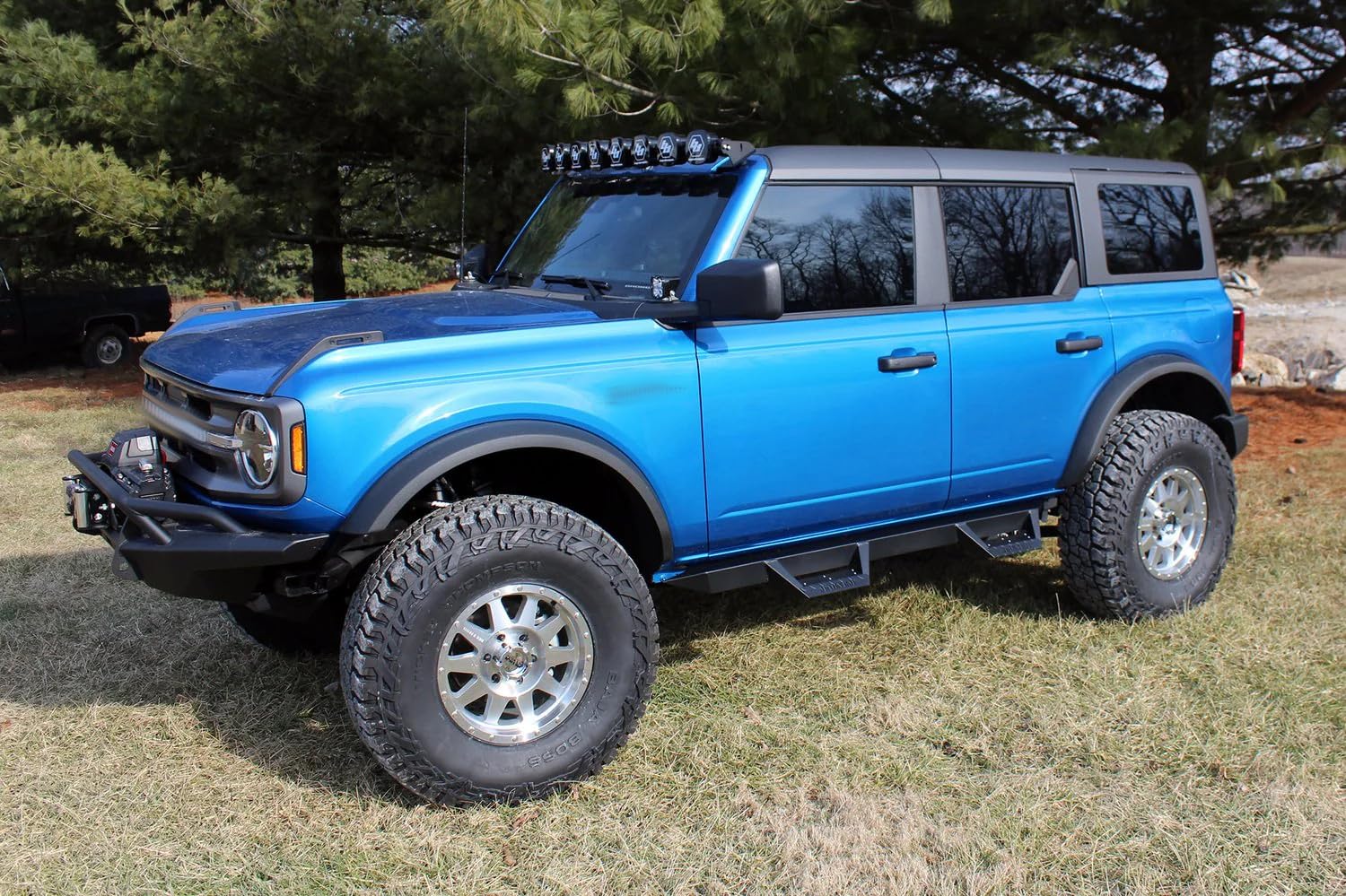 Black Magnum RT Drop Side Steps Running Boards Compatible with 2021-2026 Bronco 4-Door