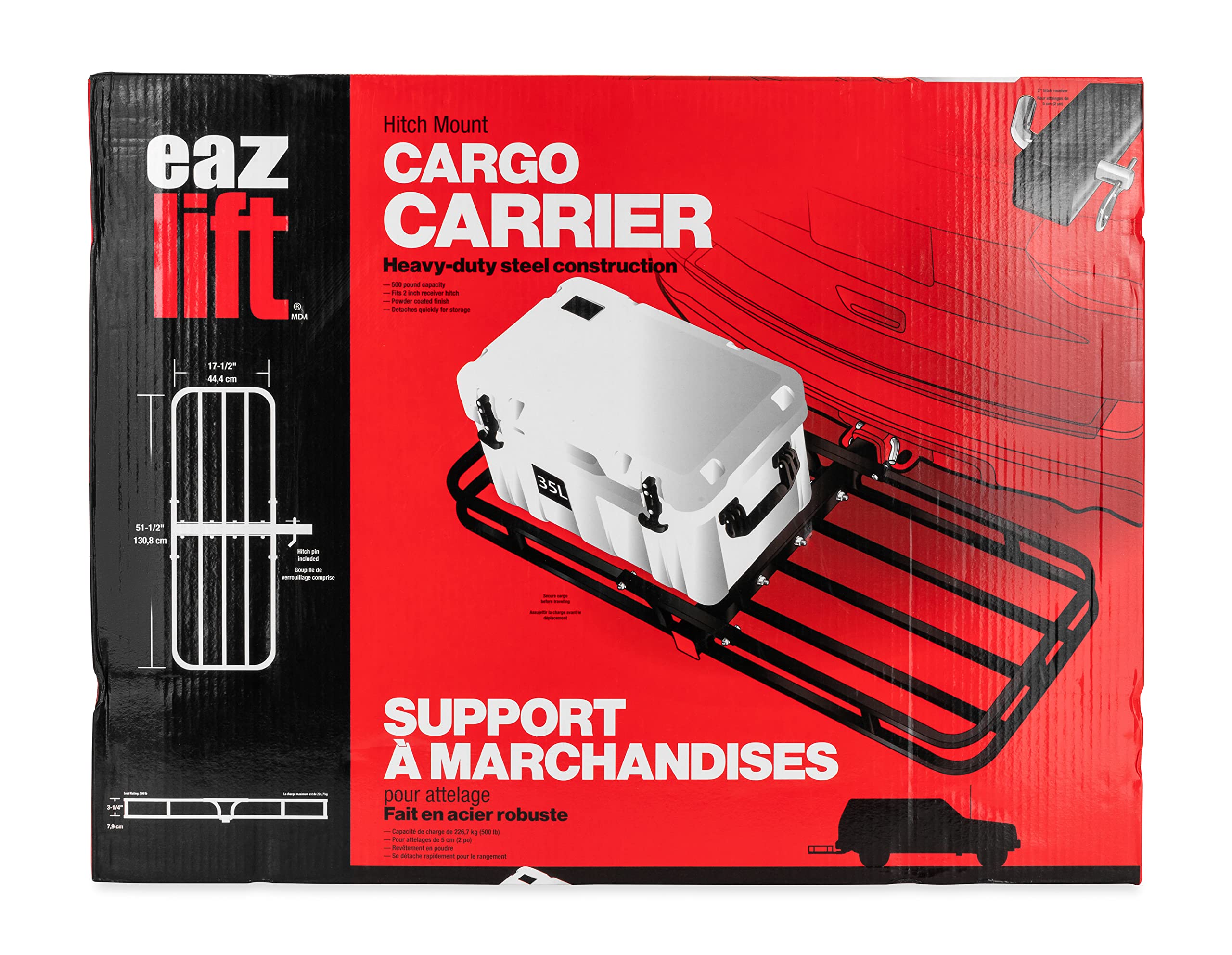Hitch Mount Camco Cargo Carrier (48475) For 2 Inch Receivers