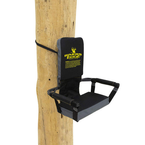 Lounger Tree Seat Rivers Edge, Hunt from The Ground, 3-Inch Foam Padded Seat, Padded Armrests, Folds for Transport, RE761