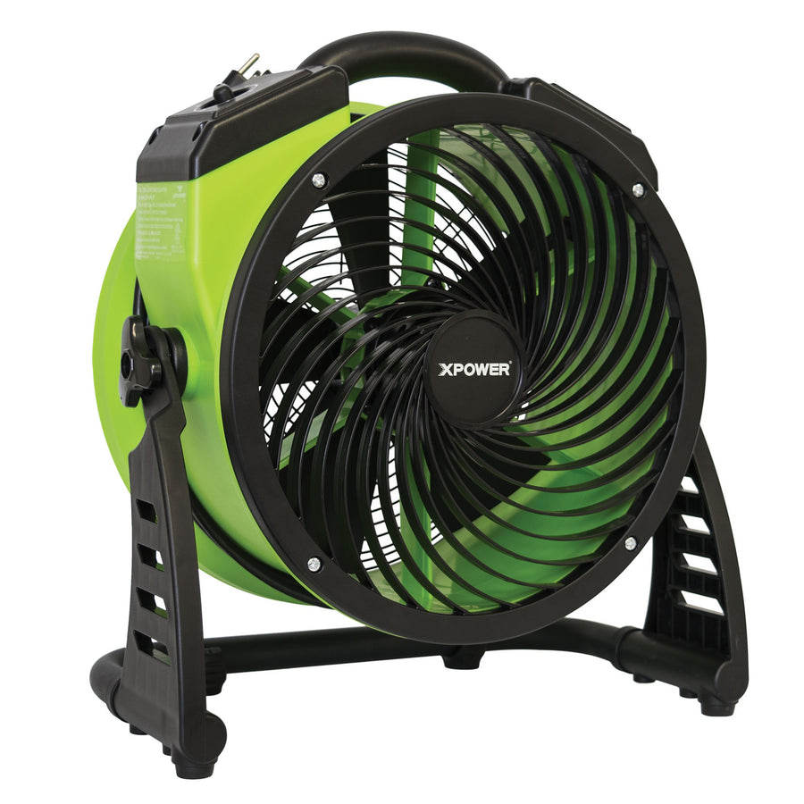 Heavy Duty XPOWER FC-200 High Velocity Whole Room Air Mover Air Circulator Utility Floor Fan, 4 Speeds, Timer, 13 inch, 1300 CFM