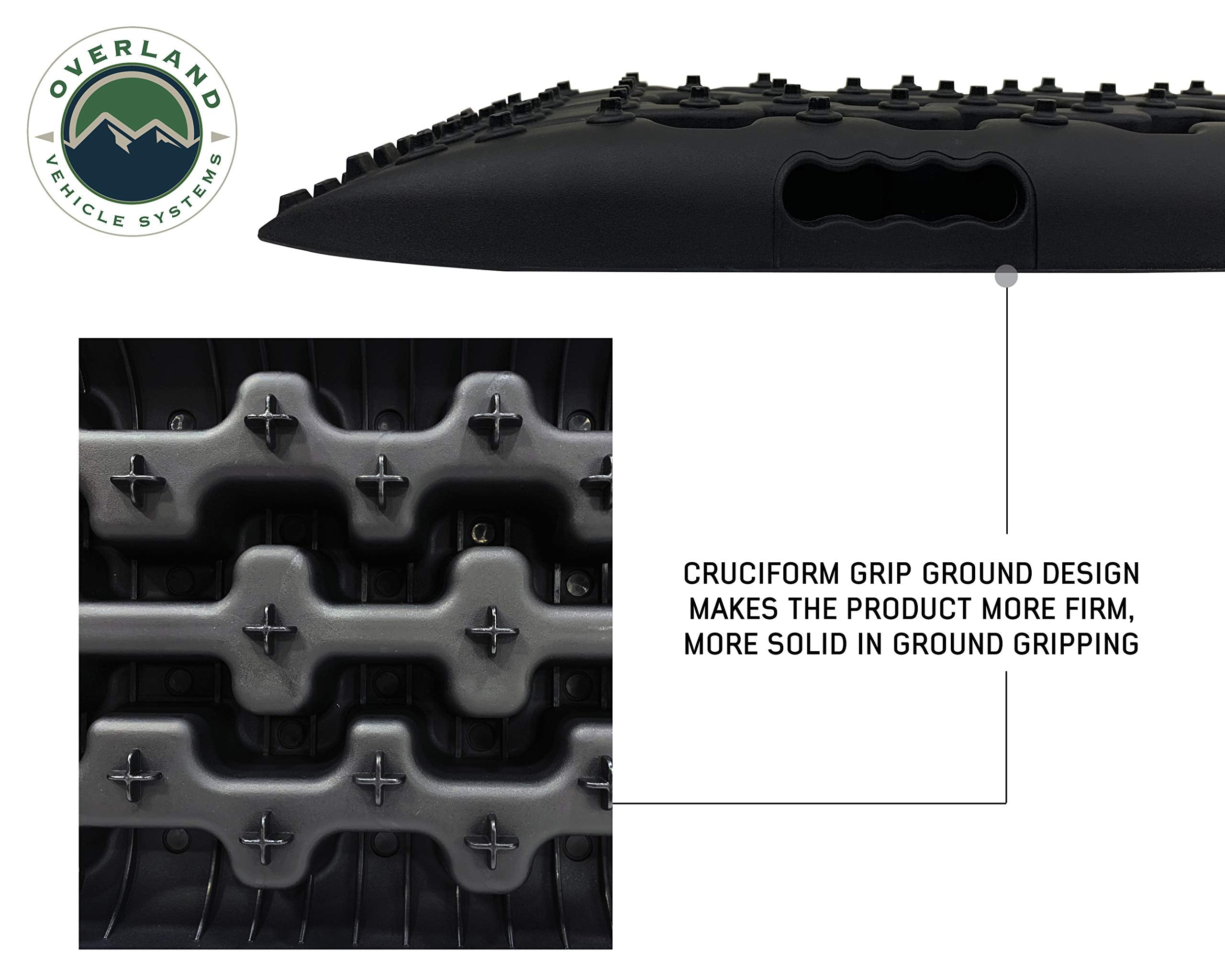 Recovery Ramp Overland Vehicle Systems with Pull Strap and Storage Bag - Gray/Black Universal - Max Load 10,000lbs - for Trucks, SUV's, Cars, and Trailers