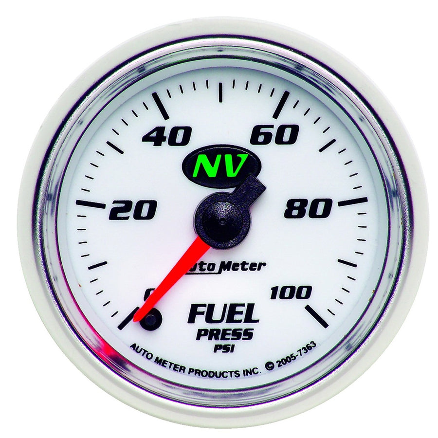 Auto Meter NV 7363 Full Sweep Electric Fuel Pressure Gauge